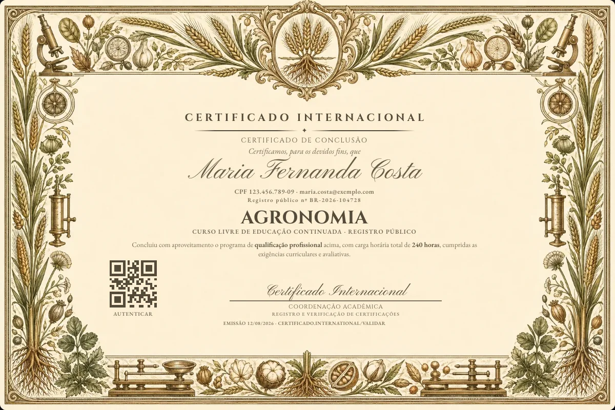Capa do curso Agronomia