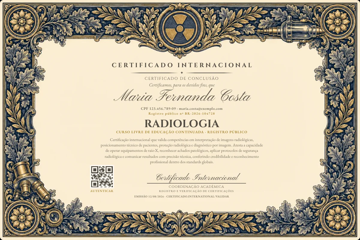 Capa do curso Radiologia