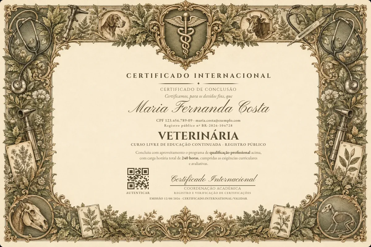 Capa do curso Veterinária