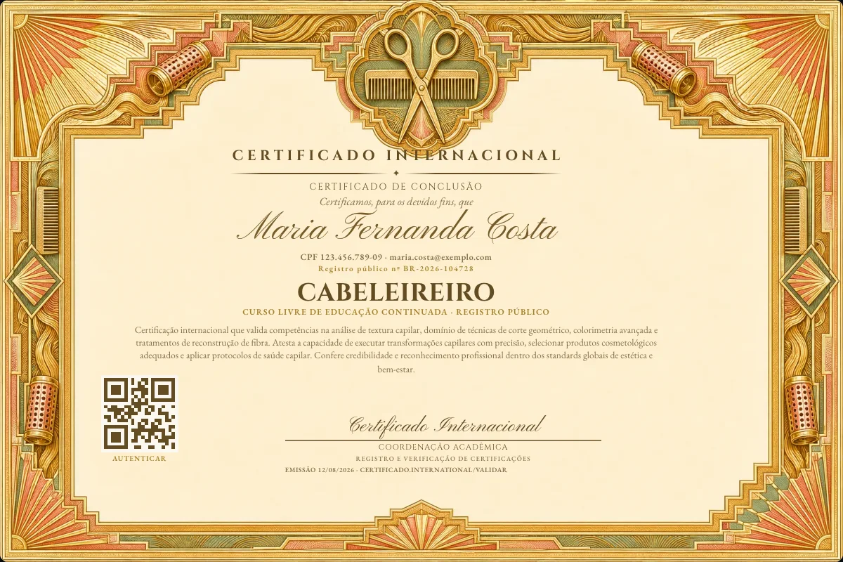Capa do curso Cabeleireiro