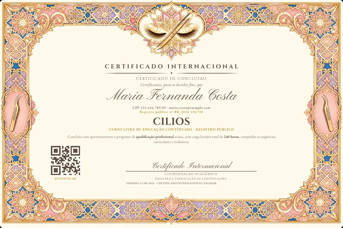 Capa do curso Cilios