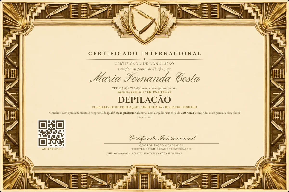 Capa do curso Depilação