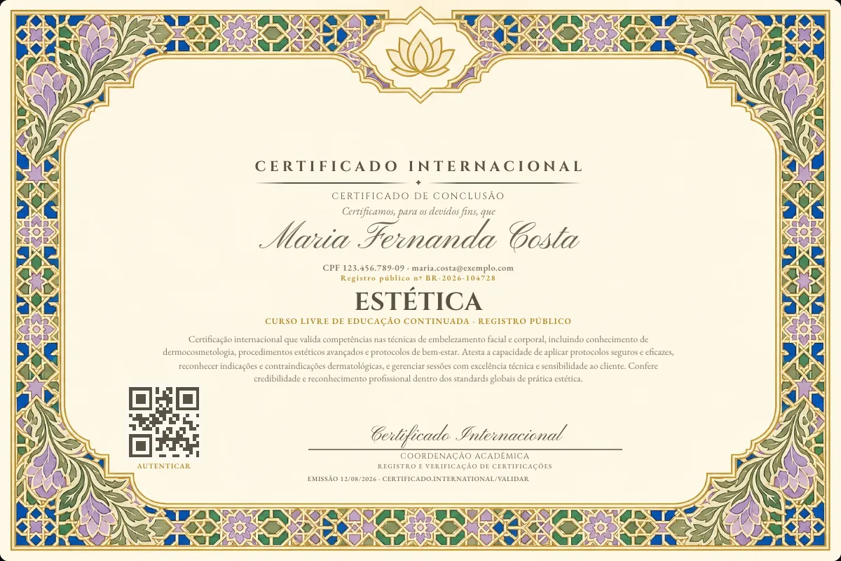 Capa do curso Estética