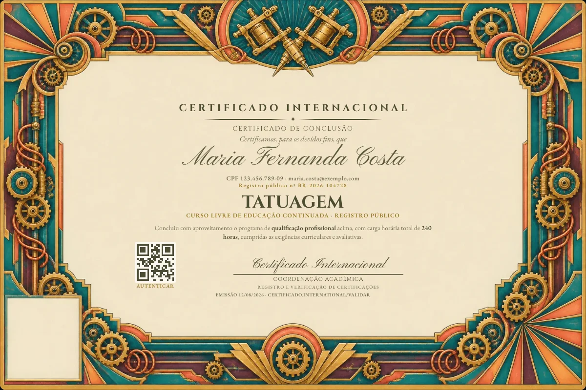 Capa do curso Tatuagem