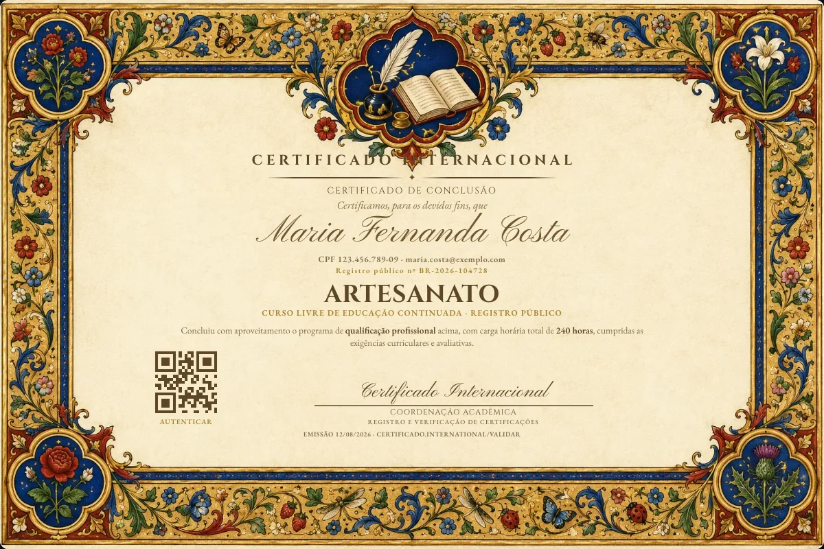 Capa do curso Artesanato