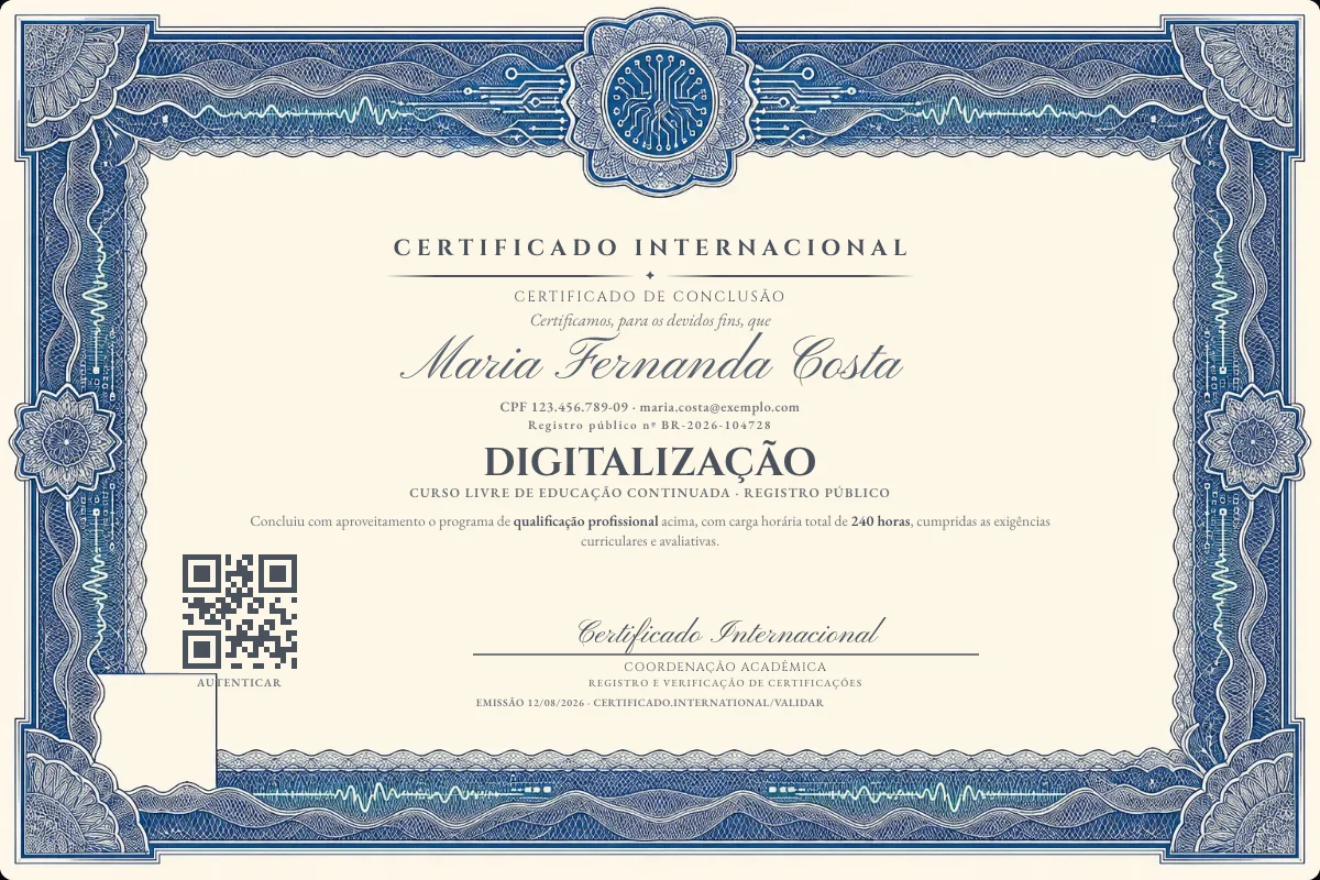 Capa do curso Digitalização