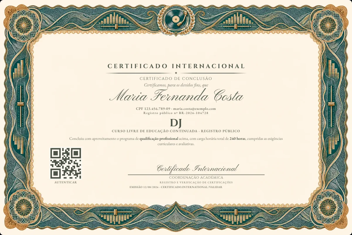 Capa do curso Dj