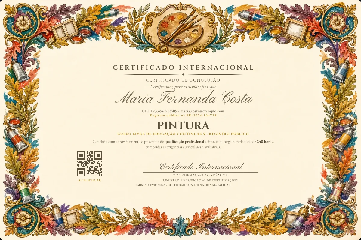 Capa do curso Pintura