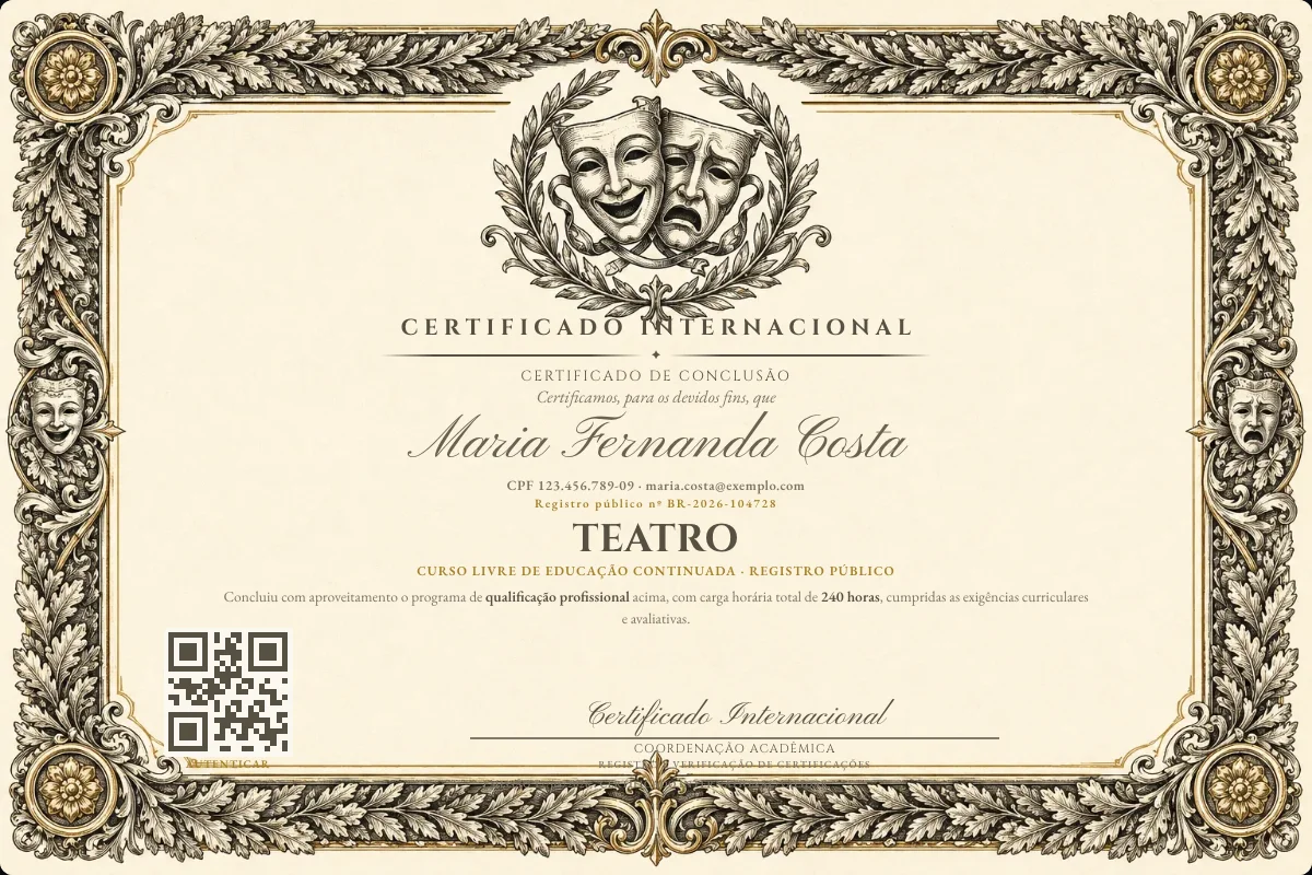 Capa do curso Teatro