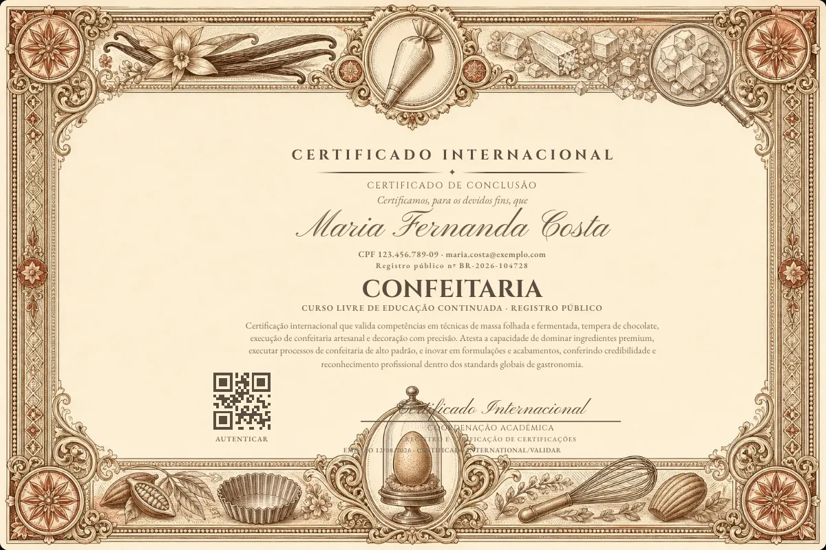 Capa do curso Confeitaria