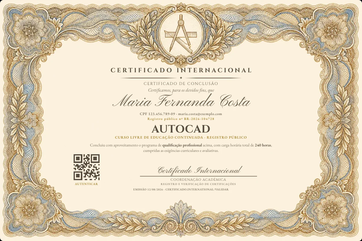 Capa do curso Autocad
