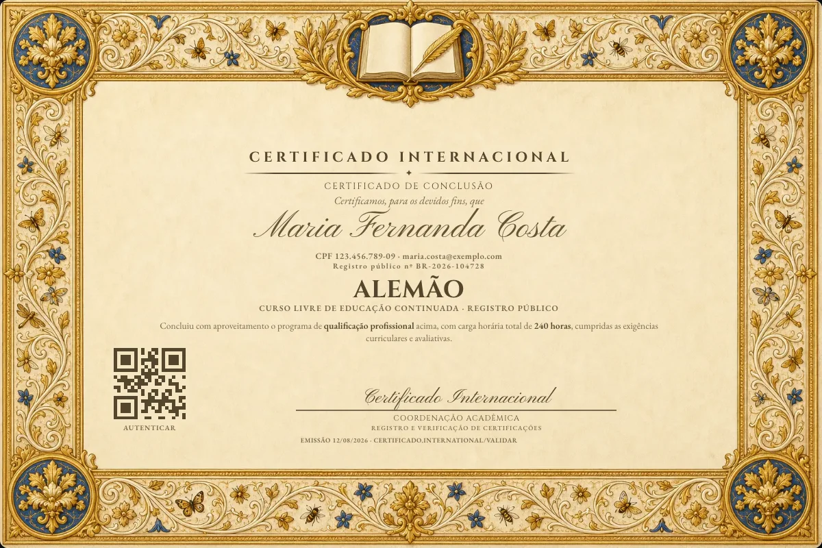 Capa do curso Alemão
