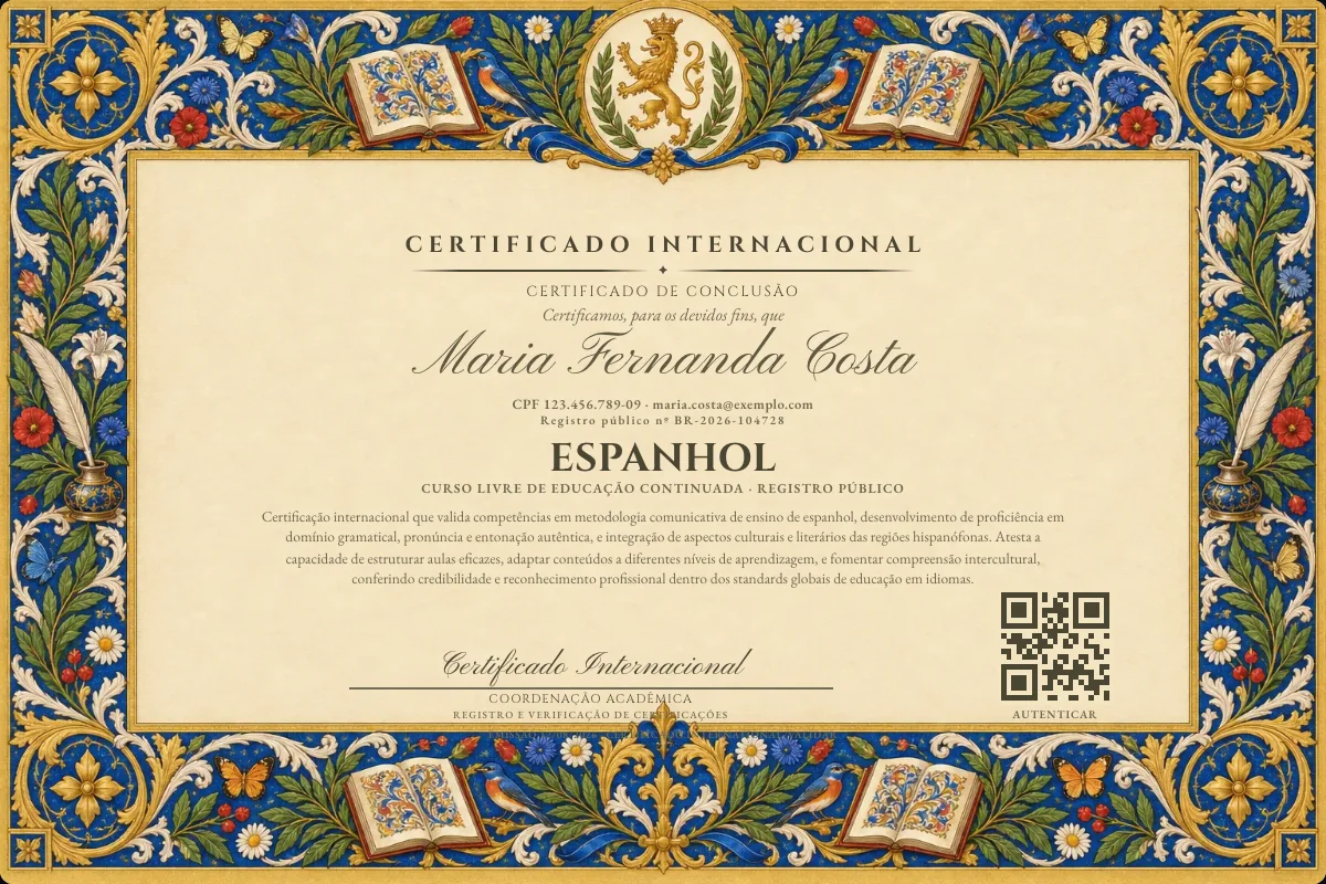 Capa do curso Espanhol