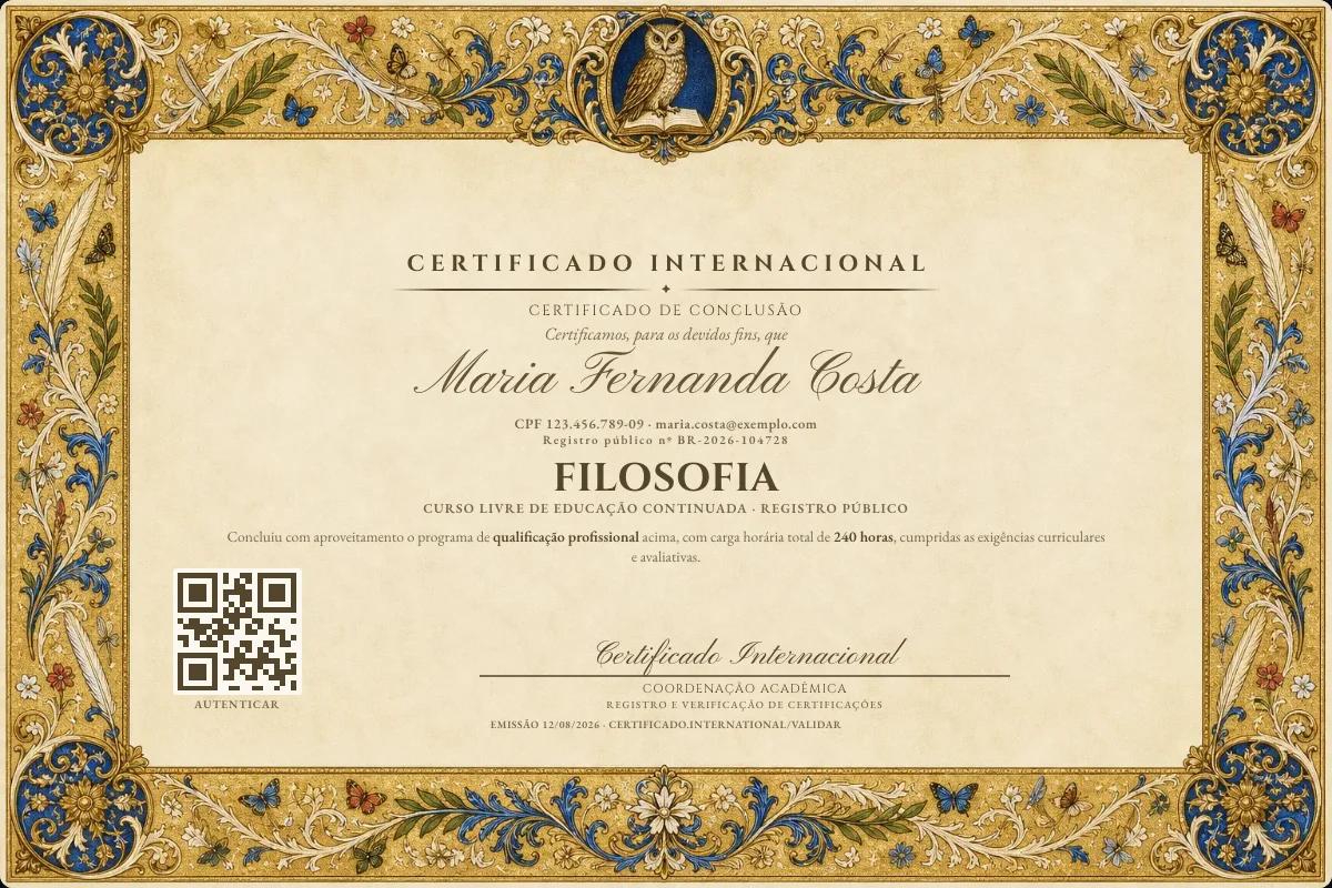 Capa do curso Filosofia