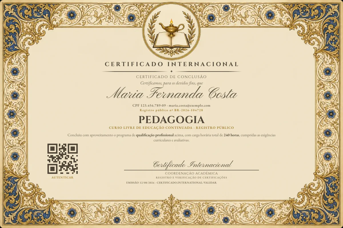 Capa do curso Pedagogia
