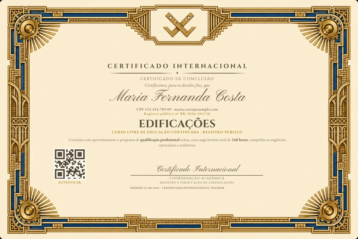 Capa do curso Edificações
