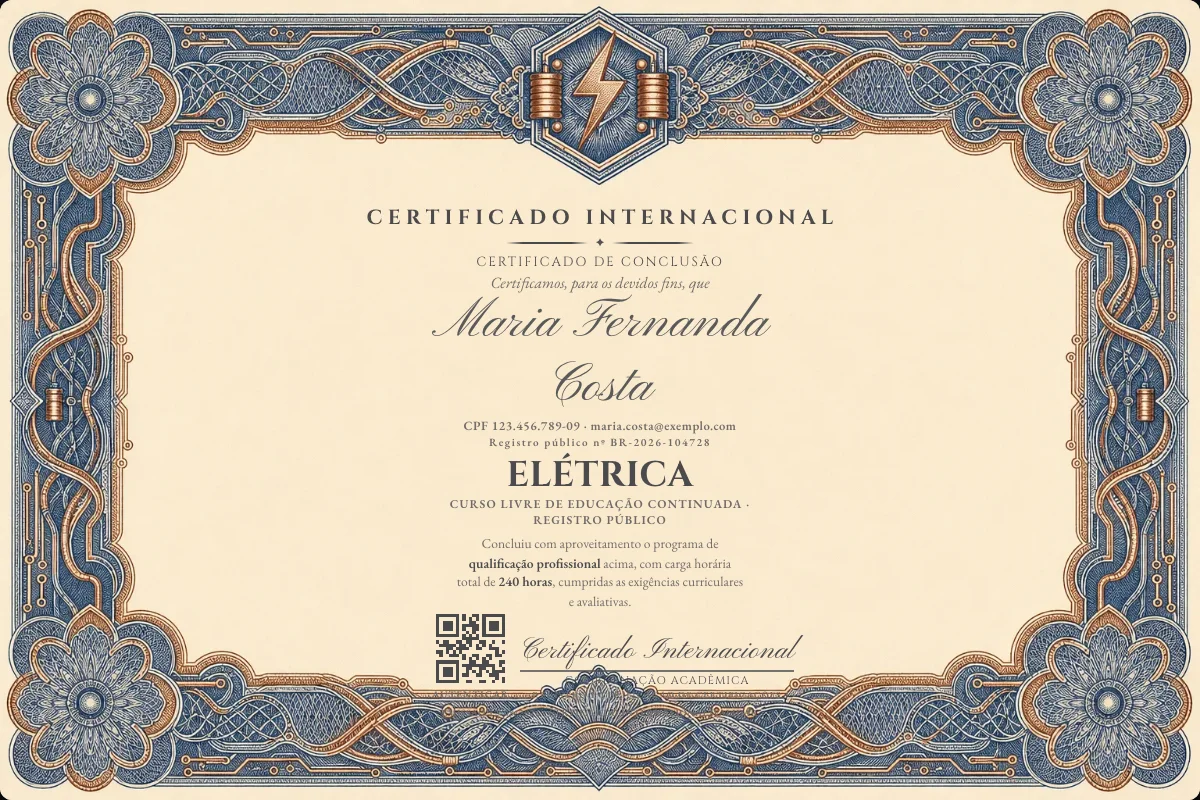 Capa do curso Elétrica