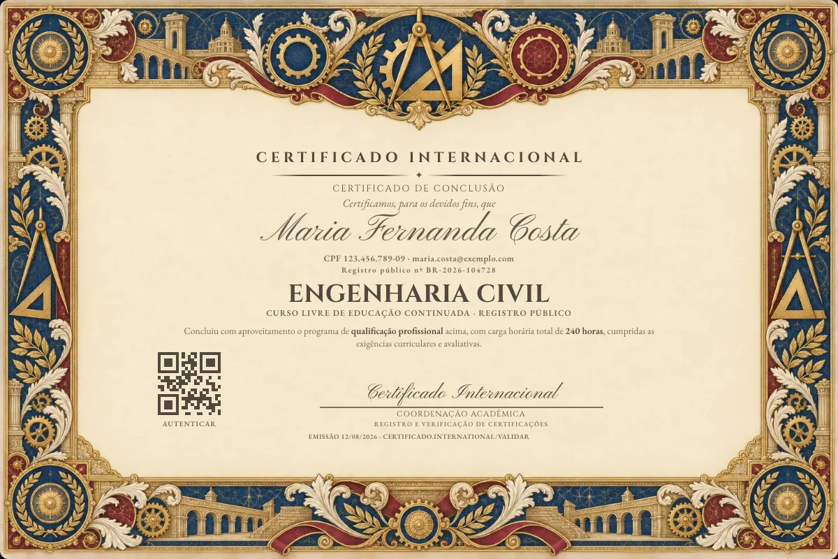 Capa do curso Engenharia Civil