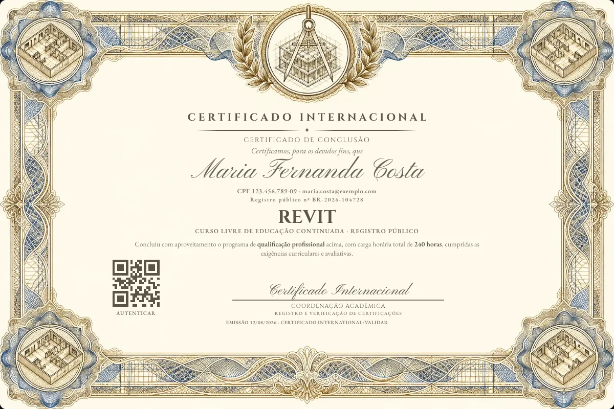 Capa do curso Revit