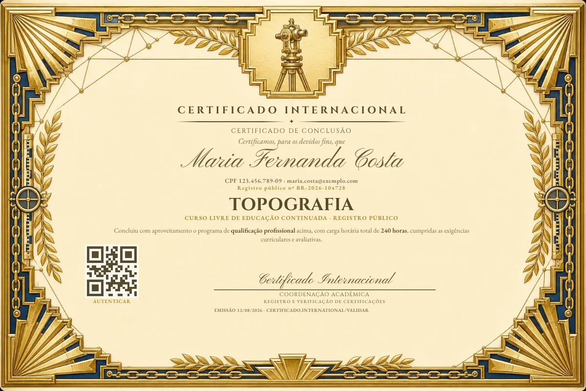 Capa do curso Topografia
