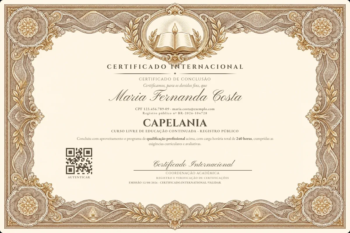 Capa do curso Capelania