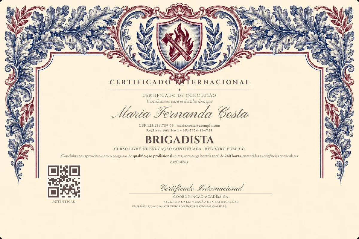 Capa do curso Brigadista