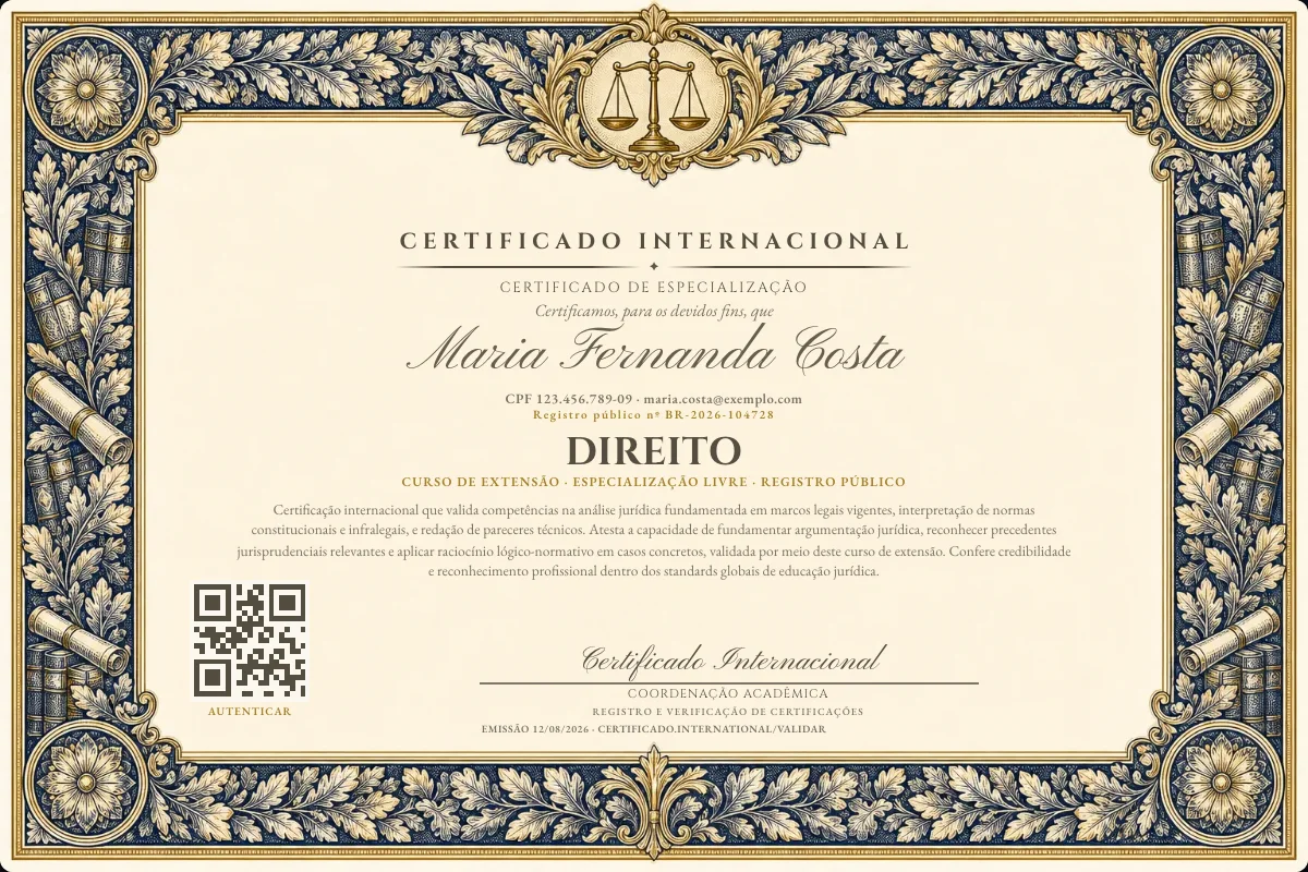 Capa do curso Direito