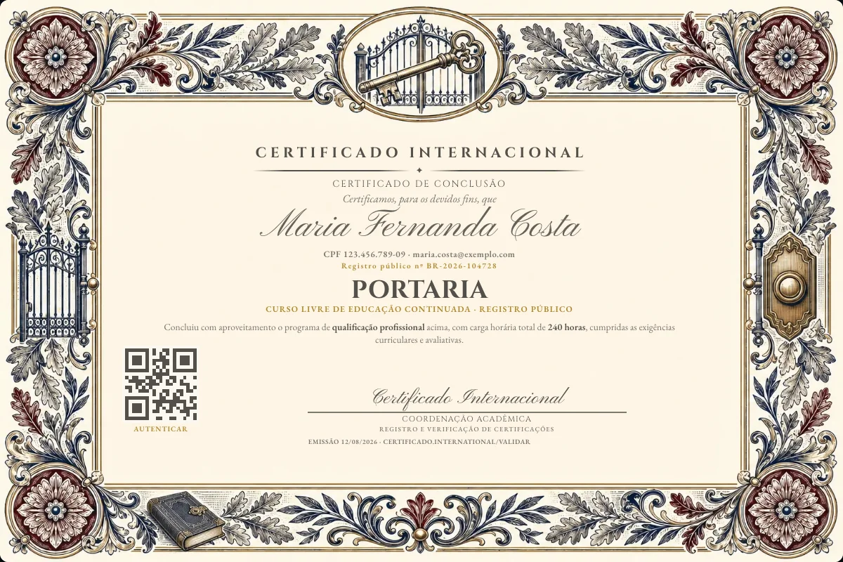 Capa do curso Portaria