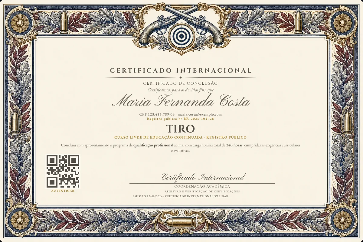 Capa do curso Tiro