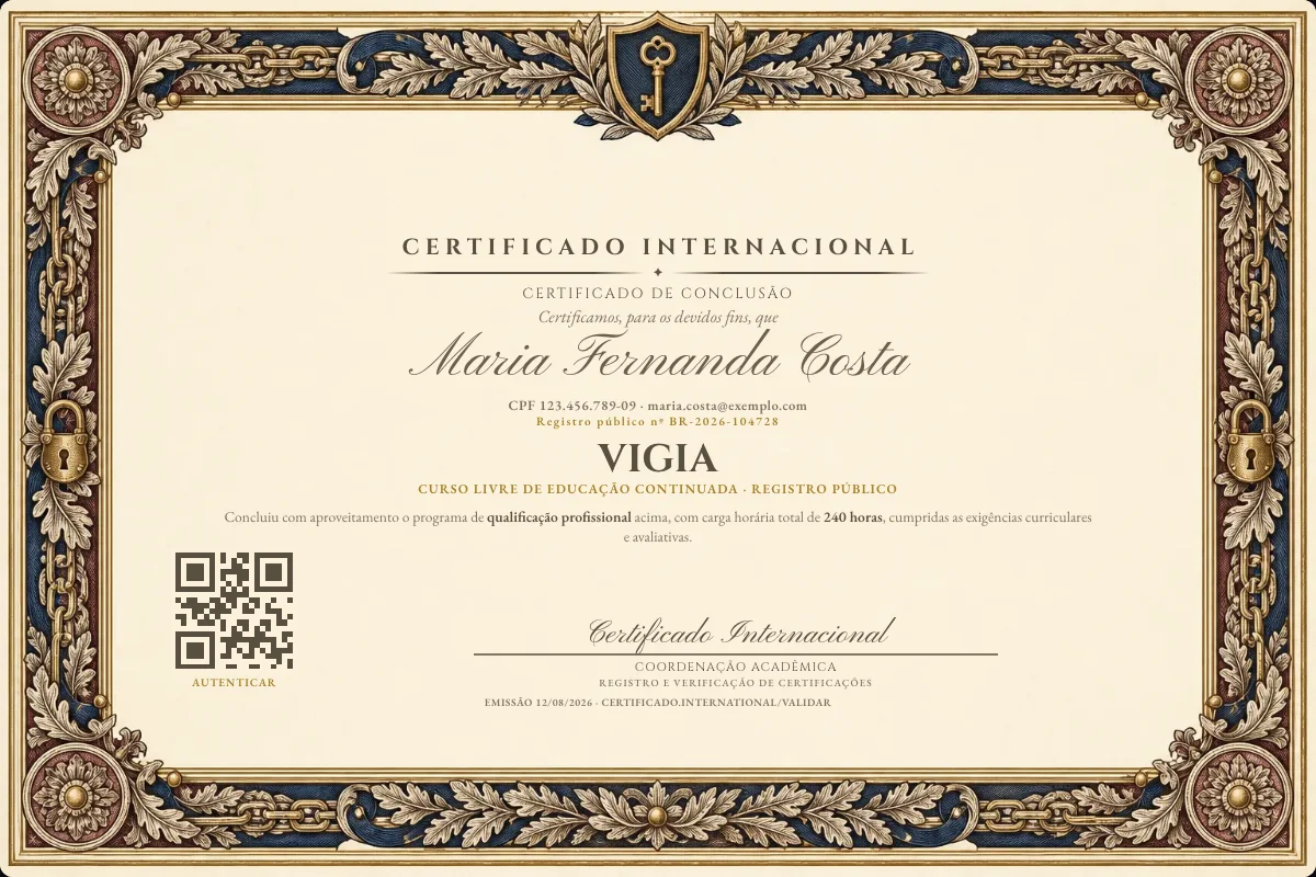 Capa do curso Vigia