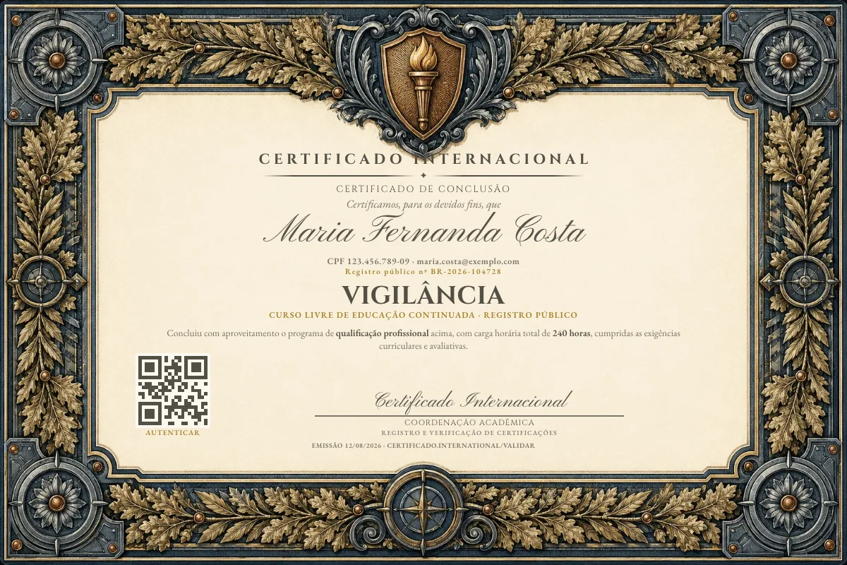 Capa do curso Vigilância