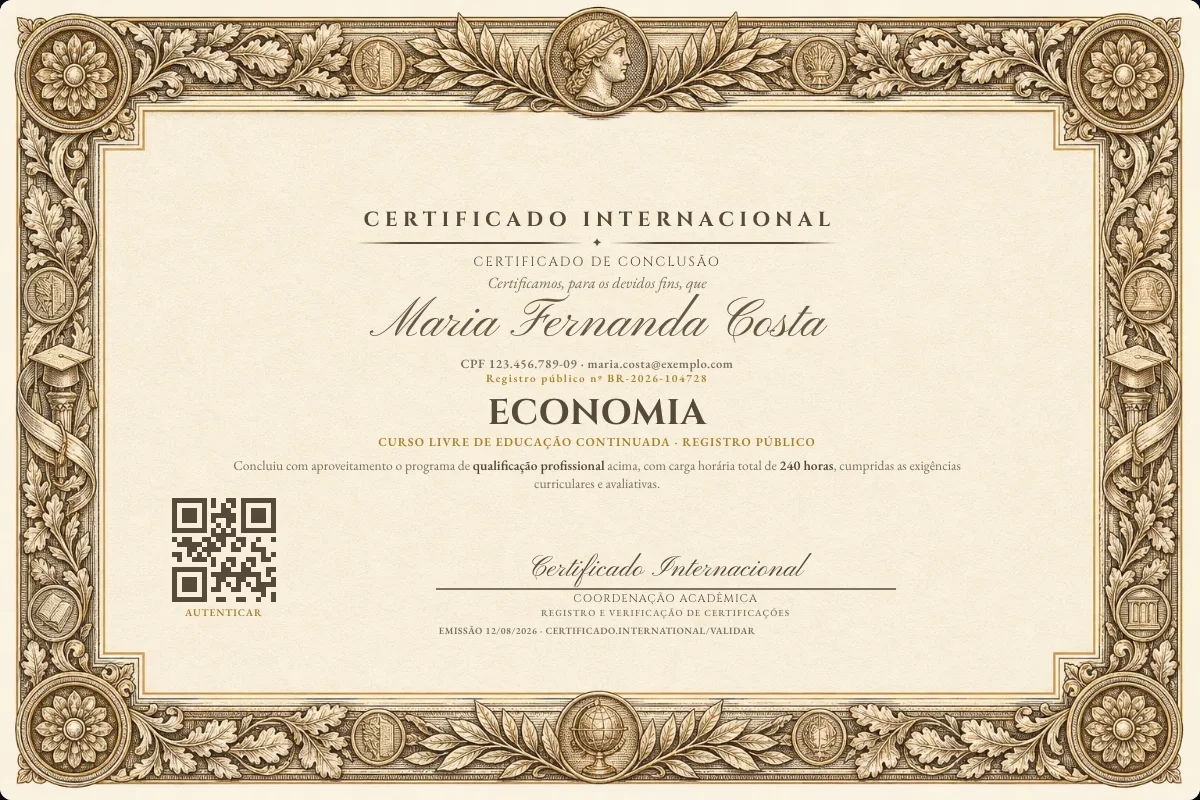 Capa do curso Economia