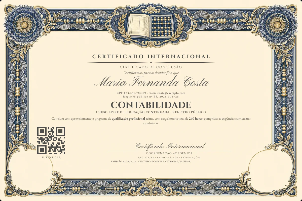 Capa do curso Contabilidade