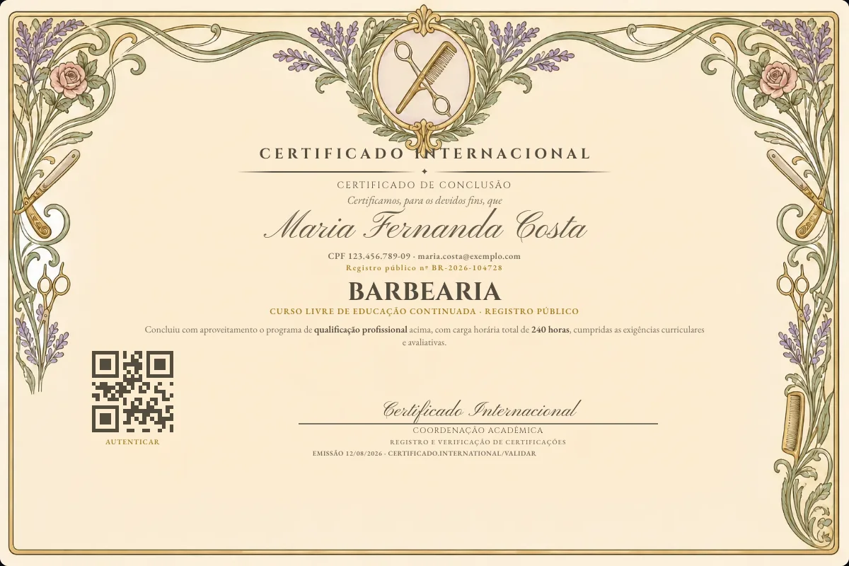 Capa do curso Barbearia