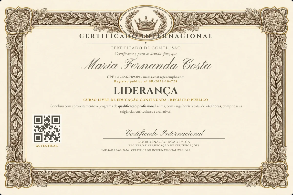 Capa do curso Liderança