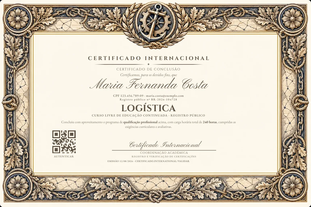 Capa do curso Logística