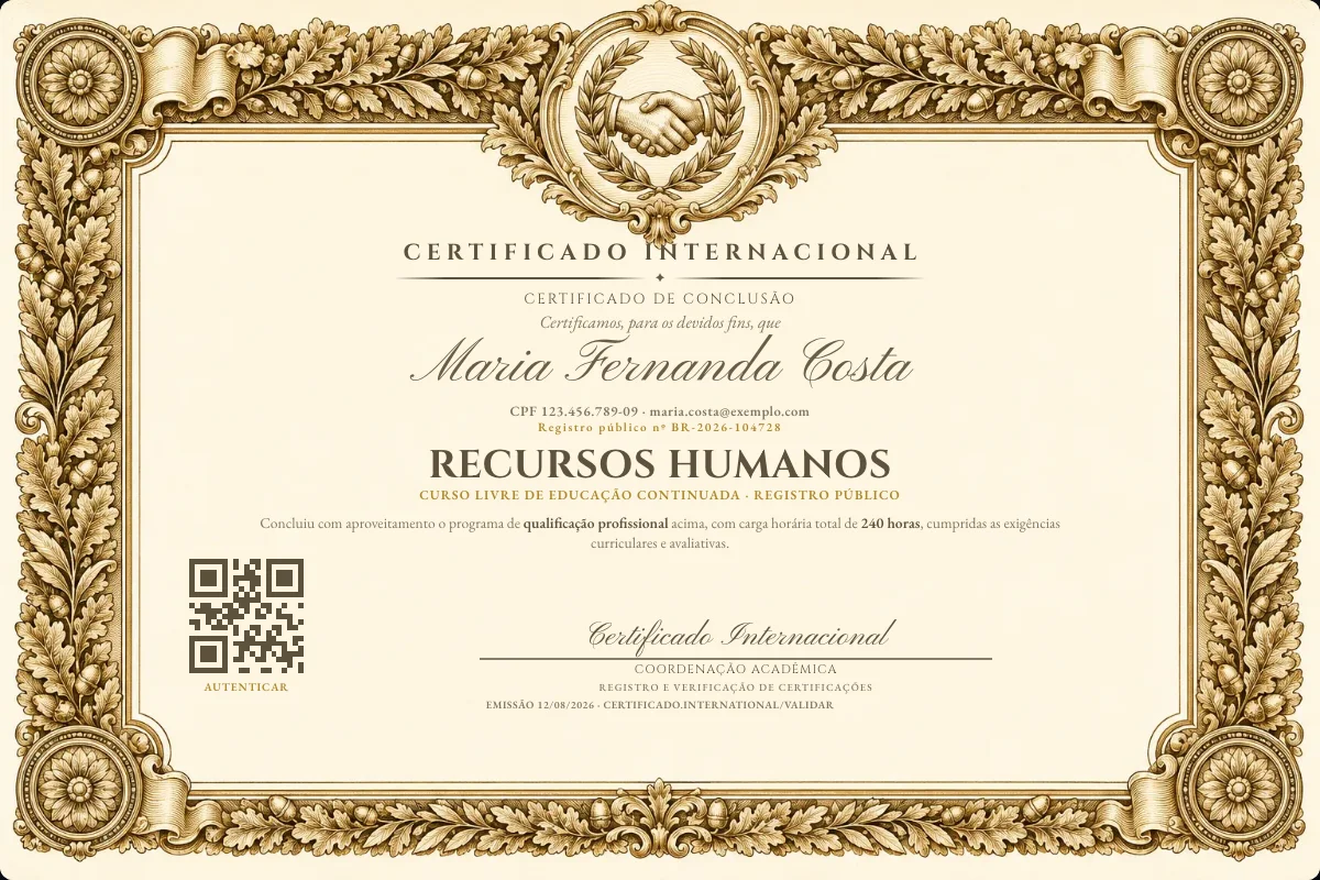 Capa do curso Recursos Humanos