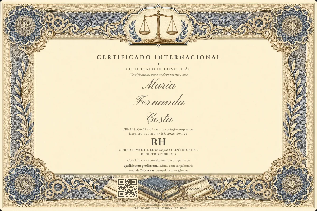 Capa do curso RH