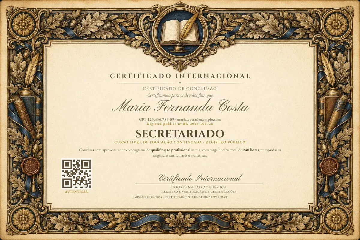 Capa do curso Secretariado