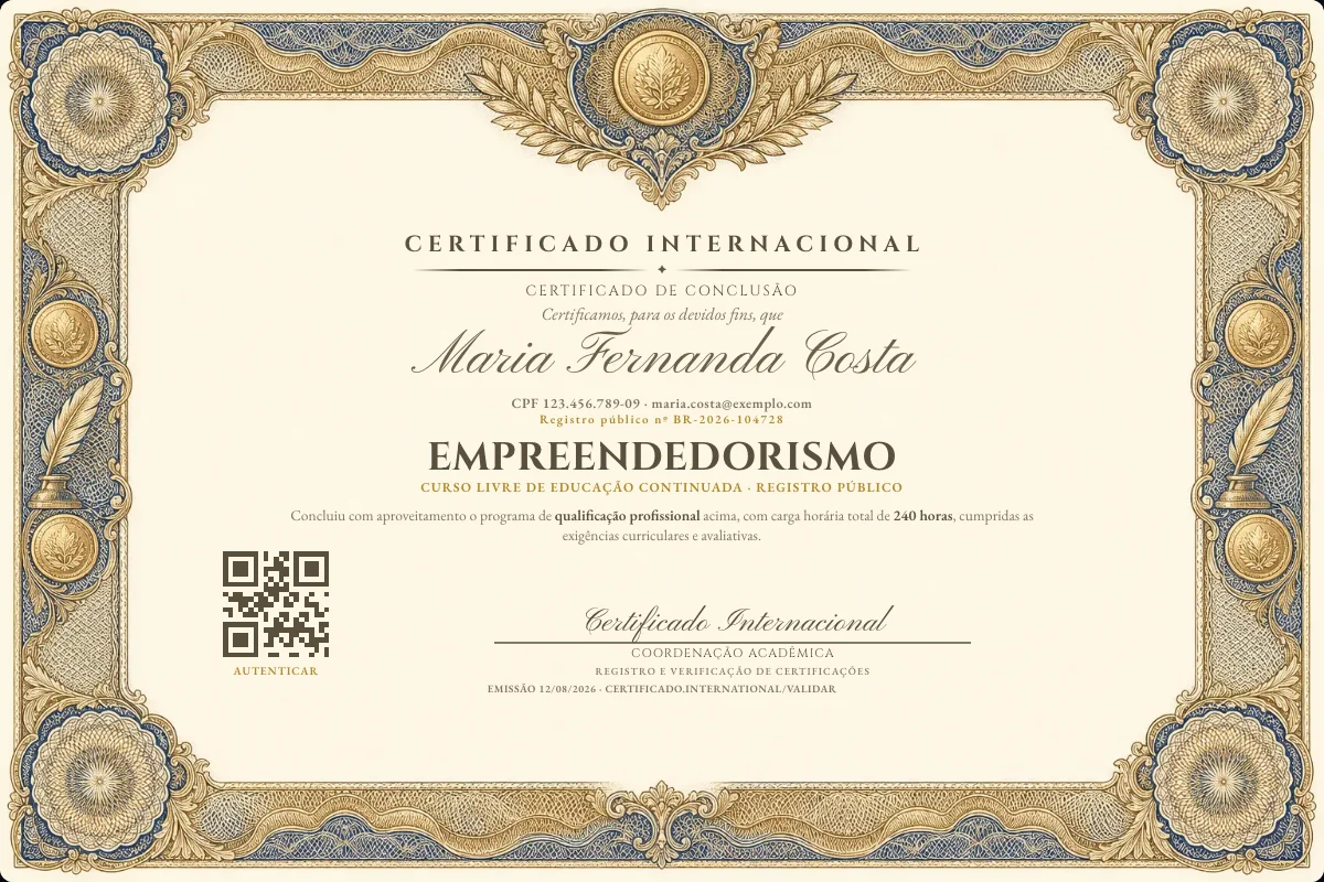 Capa do curso Empreendedorismo