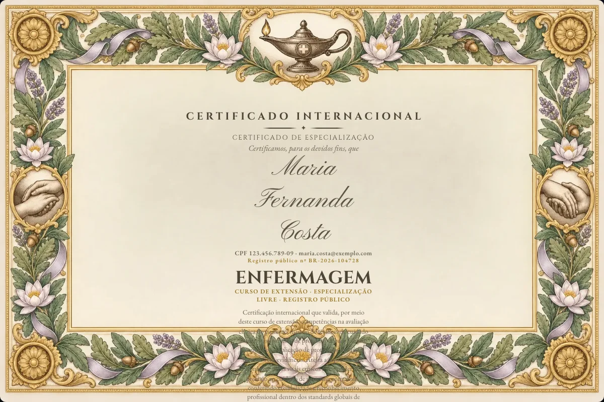 Capa do curso Enfermagem