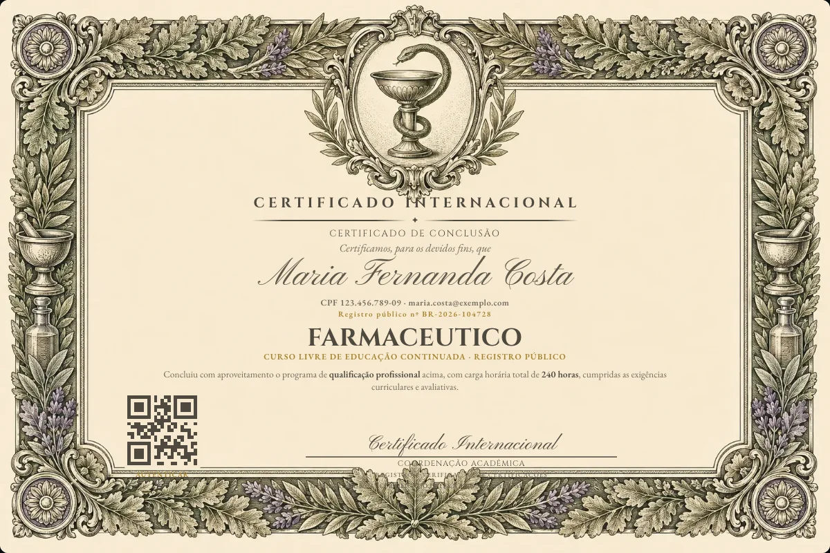 Capa do curso Farmaceutico