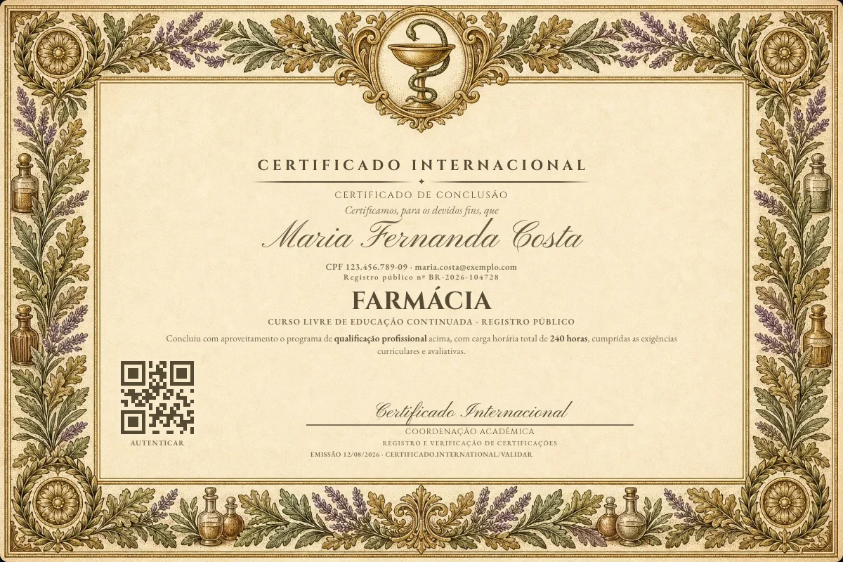 Capa do curso Farmácia