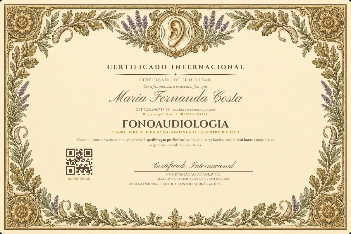 Capa do curso Fonoaudiologia