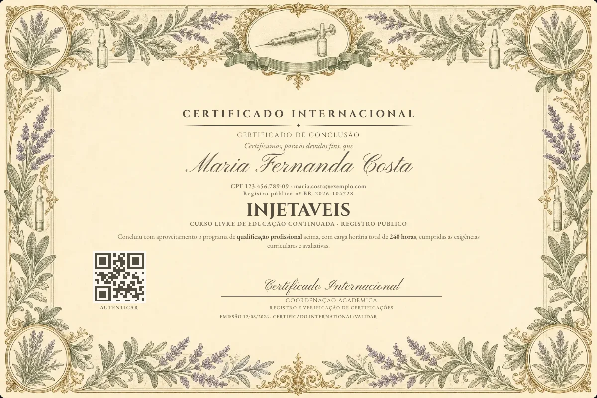 Capa do curso Injetaveis