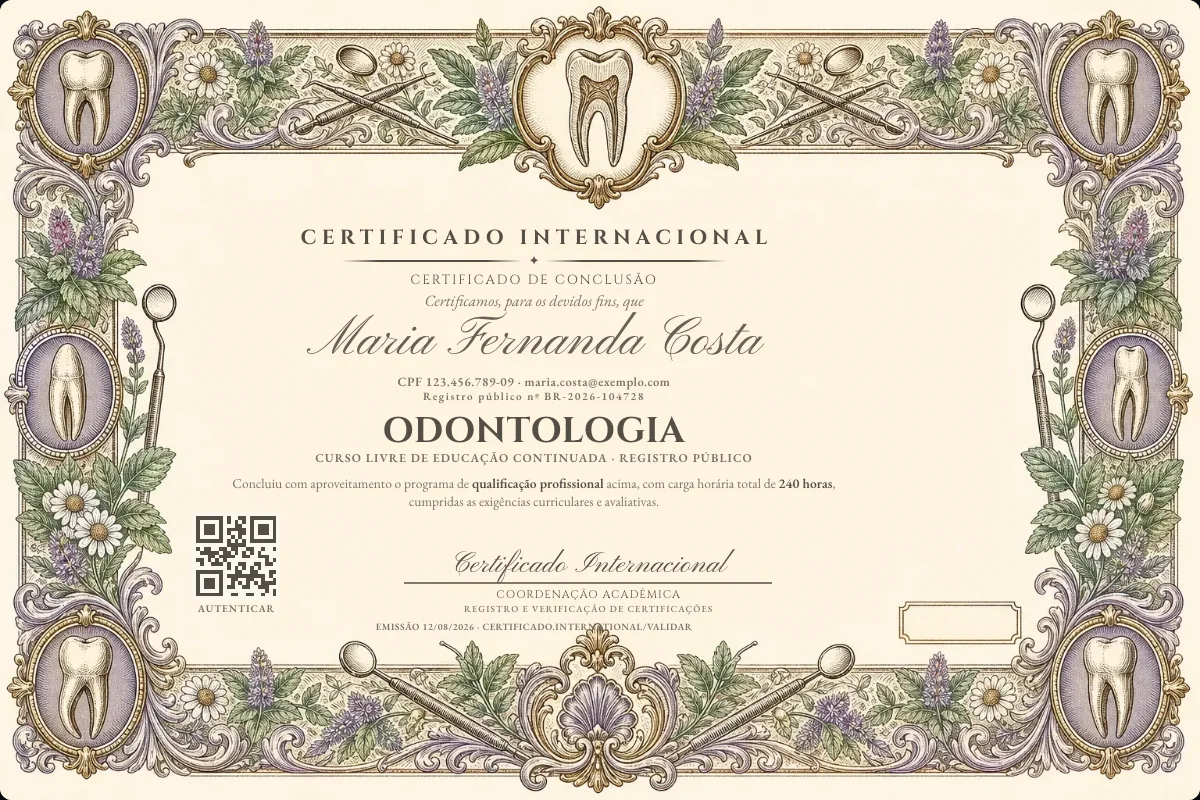 Capa do curso Odontologia