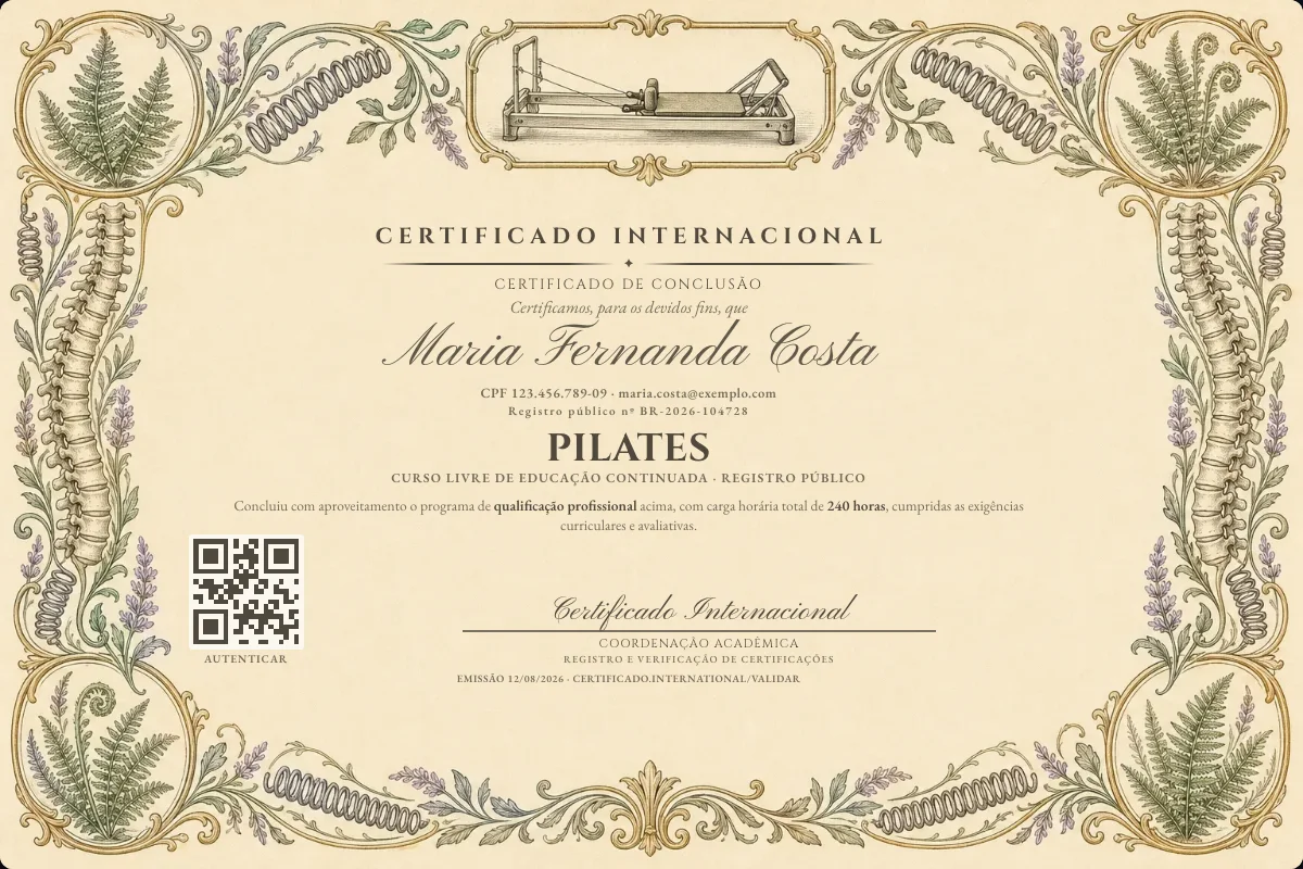 Capa do curso Pilates