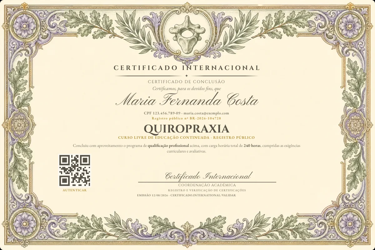 Capa do curso Quiropraxia