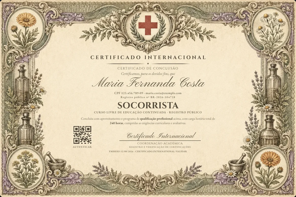 Capa do curso Socorrista