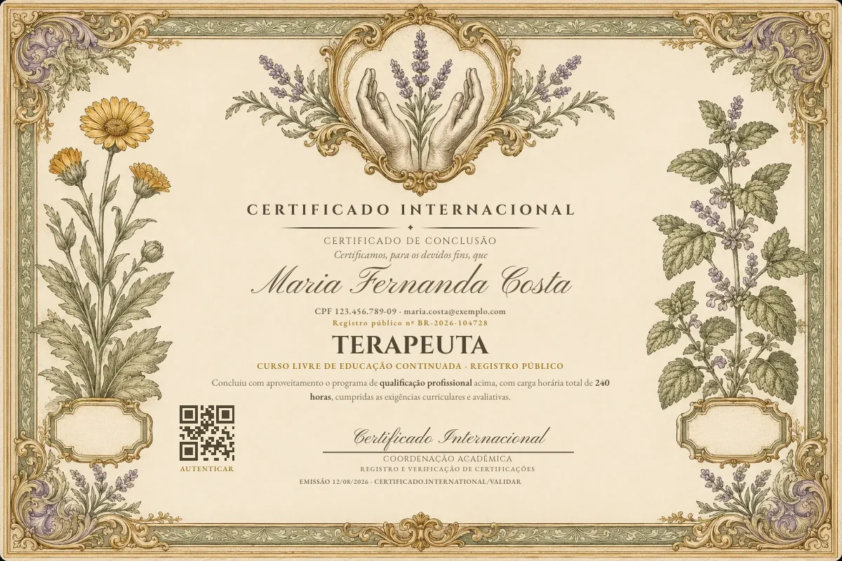 Capa do curso Terapeuta